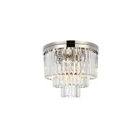 Urban Classic 1231F20Pn-Rc Sydney 9 Light Flush Mount Royal Cut Crystals - Polished Nickel