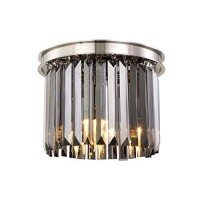 Urban Classic 1238F12Pn-Ss-Rc Sydney 3 Light Flush Mount Royal Cut Crystals - Polished Nickel