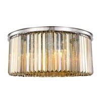 Urban Classic 1238F31Pn-Gt-Rc Sydney 8 Light Flush Mount Royal Cut Crystals - Polished Nickel