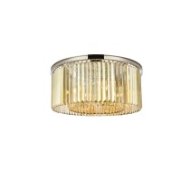 Urban Classic 1238F31Pn-Gt-Rc Sydney 8 Light Flush Mount Royal Cut Crystals - Polished Nickel