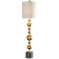 Uttermost Selim Metallic gold Leaf Stacked Spheres Buffet Table Lamp