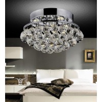 4 Light Flush Mount With Chrome Finish