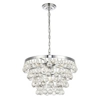 Kora Collection Pendant D17 H10.9 Lt:5 Chrome Finish