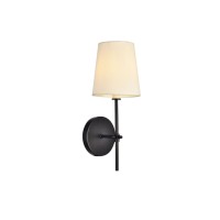 Mel Collection Wall Sconce D5.5 H15 Lt:1 Black Finish