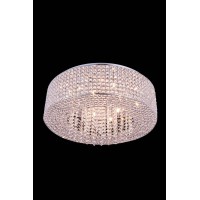 Elegant Lighting V2914F24C-Rc Amelie 10 Light Flush Mount, Royal Cut Crystals - Chrome