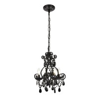 Kato Collection Pendant D12.6 H16.3 Lt:4 Polished Black Finish