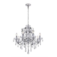 Voltaire Collection Chandelier D26 H25 Lt:8 Chrome Finish