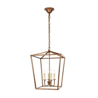 Maddox Collection Pendant D17 H24.25 Lt:4 Vintage Gold Finish