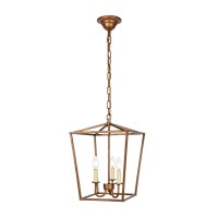 Maddox Collection Pendant D12.5 H18.25 Lt:3 Vintage Gold Finish