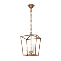 Maddox Collection Pendant D12.5 H18.25 Lt:3 Vintage Gold Finish