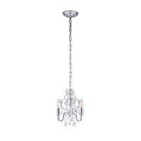 Karter Collection Pendant D9.5 H12.2 Lt:3 Chrome Finish