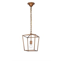 Maddox Collection Pendant D9.75 H14.5 Lt:1 Vintage Gold Finish