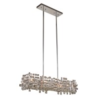 Elegant Lighting V2100D35C-Rc 9 X 35 In Picasso 6 Light Chrome Pendant