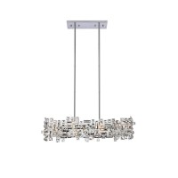 Elegant Lighting V2100D35C-Rc 9 X 35 In Picasso 6 Light Chrome Pendant