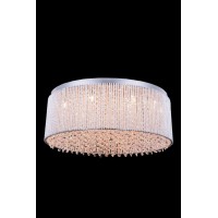 Elegant Lighting V2092F24C-Rc Influx 14 Light Flush Mount Royal Cut Crystals - Chrome