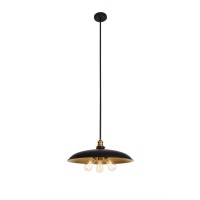 Anders Collection Chandelier D20.5 H6.5 Lt:3 Black And Brass Finish