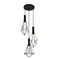 Jago Collection Pendant D16.0 H30.4 Lt:3 Black Finish