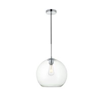 Baxter 1 Light Chrome Pendant With Clear Glass