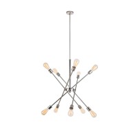 Axel 10 Lights Polished Nickel Pendant