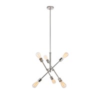 Axel 6 Lights Polished Nickel Pendant