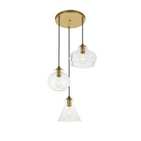 Destry 3 Lights Chrome Pendant With Clear Glass