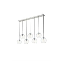 Baxter 7 Lights Chrome Pendant With Clear Glass