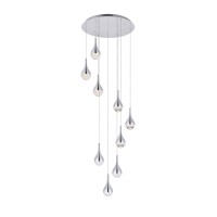 Amherst Collection Led 9-Light Chandelier 24In X 9In Chrome Finish