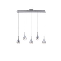 Amherst Collection Led 5-Light Chandelier 34In X 4In X 9In Chrome Finish