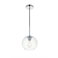 Baxter 1 Light Chrome Pendant With Clear Glass