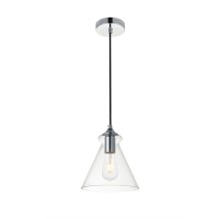 Destry 1 Light Black Pendant With Clear Glass