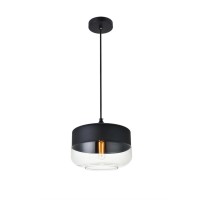 Destry 1 Light Black Pendant With Clear Glass