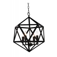 3 Light Up Pendant With Black Finish