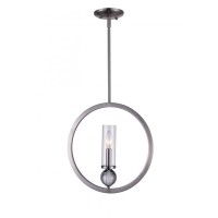 1 Light Pendant With Satin Nickel Finish