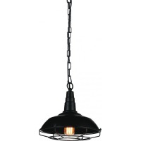 1 Light Down Mini Pendant With Black Finish