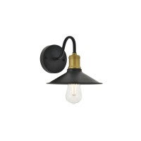 Etude 1 Light Brass And Black Wall Sconce