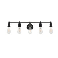 Serif 5 Light Black Wall Sconce