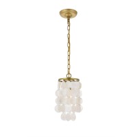 Selene 1 Light Brass Pendant