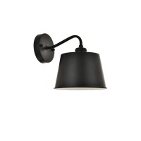 Nota 1 Light Black Wall Sconce