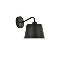 Nota 1 Light Black Wall Sconce