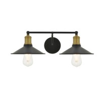 Etude 2 Light Brass And Black Wall Sconce