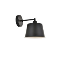 Nota 1 Light Black Wall Sconce