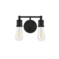 Serif 2 Light Black Wall Sconce