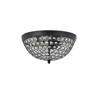 Taye 3 Light Matte Black Flush Mount