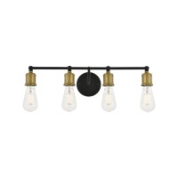 Serif 4 Light Brass And Black Wall Sconce