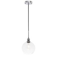 Emett 1 Light Chrome And Clear Glass Pendant