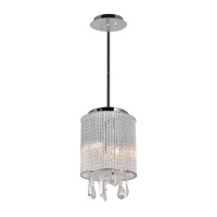 2 Light Drum Shade Mini Pendant With Chrome Finish