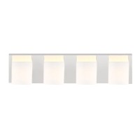 4 Light Bathroom Sconce With Satin Nickel Finish