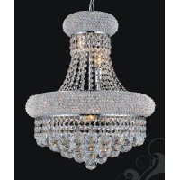 14 Light Down Chandelier With Chrome Finish