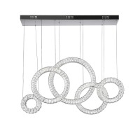 Led Chandelier With Chrome Finish