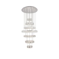 Monroe Integrated Led Chip Light Chrome Chandelier Clear Royal Cut Crystal